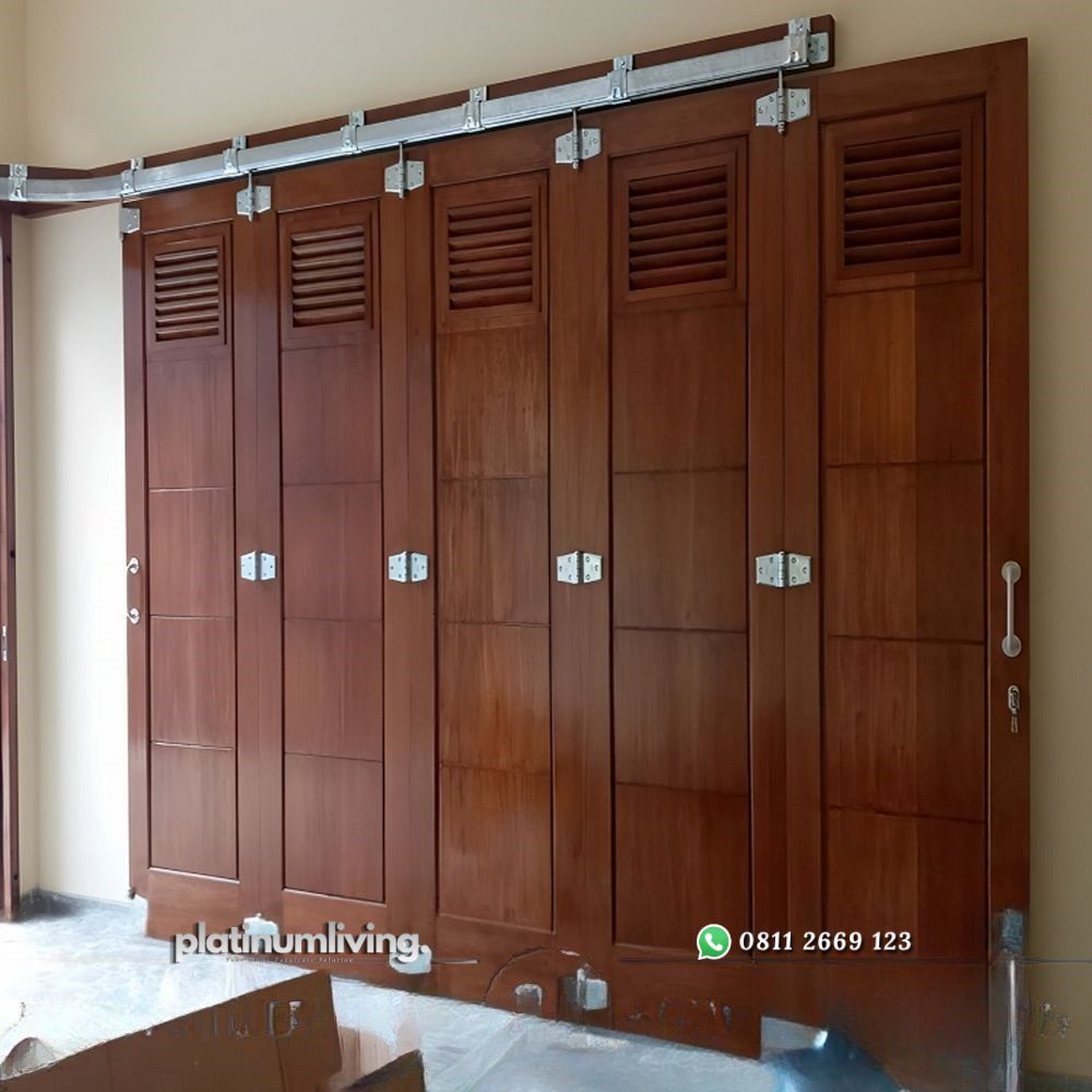 Pintu garasi kayu jati dorong tikung minimalis PJ-94 platinumliving furniture jepara 3 Pintu garasi kayu jati dorong tikung minimalis PJ-94 platinumliving furniture jepara 3