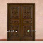 Pintu rumah ukir jepara kayu jati klasik kolonial 2 daun PJ-189 platinumliving furniture jepara