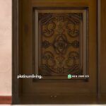 Pintu rumah ukir jepara kayu jati klasik kolonial 2 daun PJ-189 platinumliving furniture jepara - Gambar 3