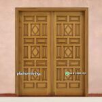 Pintu double kayu jati solid panel klasik PJ-187 platinumliving furniture jepara