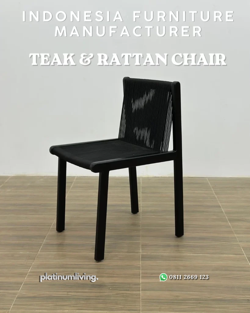Indoneia Furniture Manufacturer Teak Wood & Teak Rattan Chair 