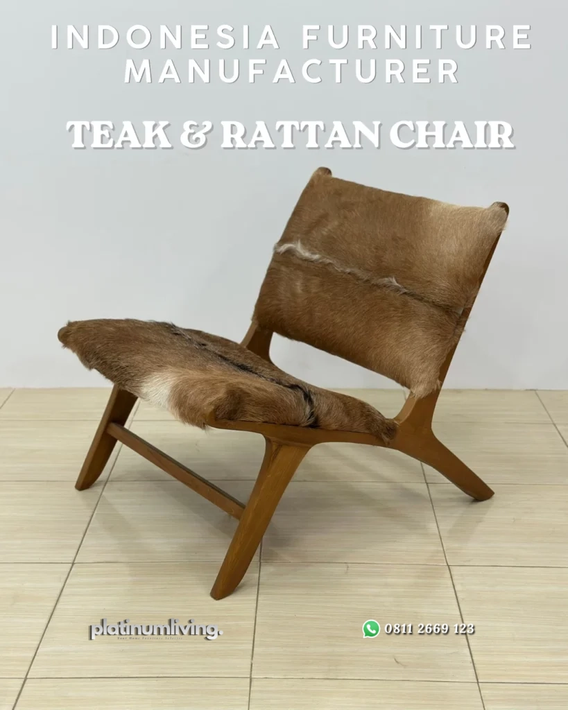 Indoneia Furniture Manufacturer Teak Wood & Teak Rattan Chair 