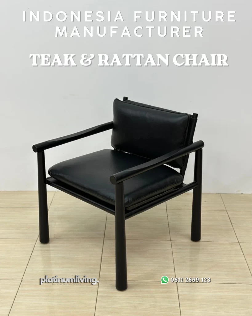 Indoneia Furniture Manufacturer Teak Wood & Teak Rattan Chair 