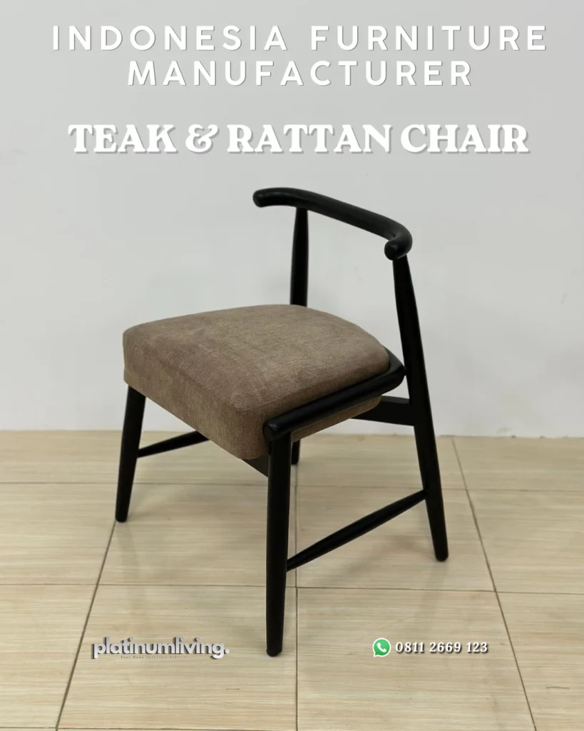 Indoneia Furniture Manufacturer Teak Wood & Teak Rattan Chair 