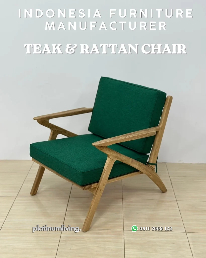 Indoneia Furniture Manufacturer Teak Wood & Teak Rattan Chair 