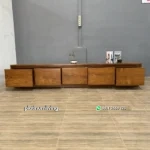Credenza Meja TV Kayu Jati Minimalis 5 Laci
