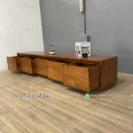 Credenza / Meja TV Kayu Jati Minimalis 5 Laci - Gambar 4