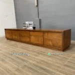 Credenza / Meja TV Kayu Jati Minimalis 5 Laci - Gambar 6