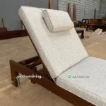 Kursi Kolam Renang Kayu Jati Roda (Teak Sunbed Lounger) - Gambar 3