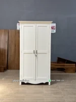 Lemari Pakaian Minimalis Putih Duco 2 Pintu