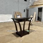 Meja Konsol Kayu Jati Minimalis Lengkung - Gambar 3