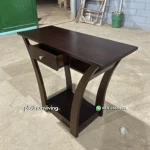 Meja Konsol Kayu Jati Minimalis Lengkung - Gambar 6