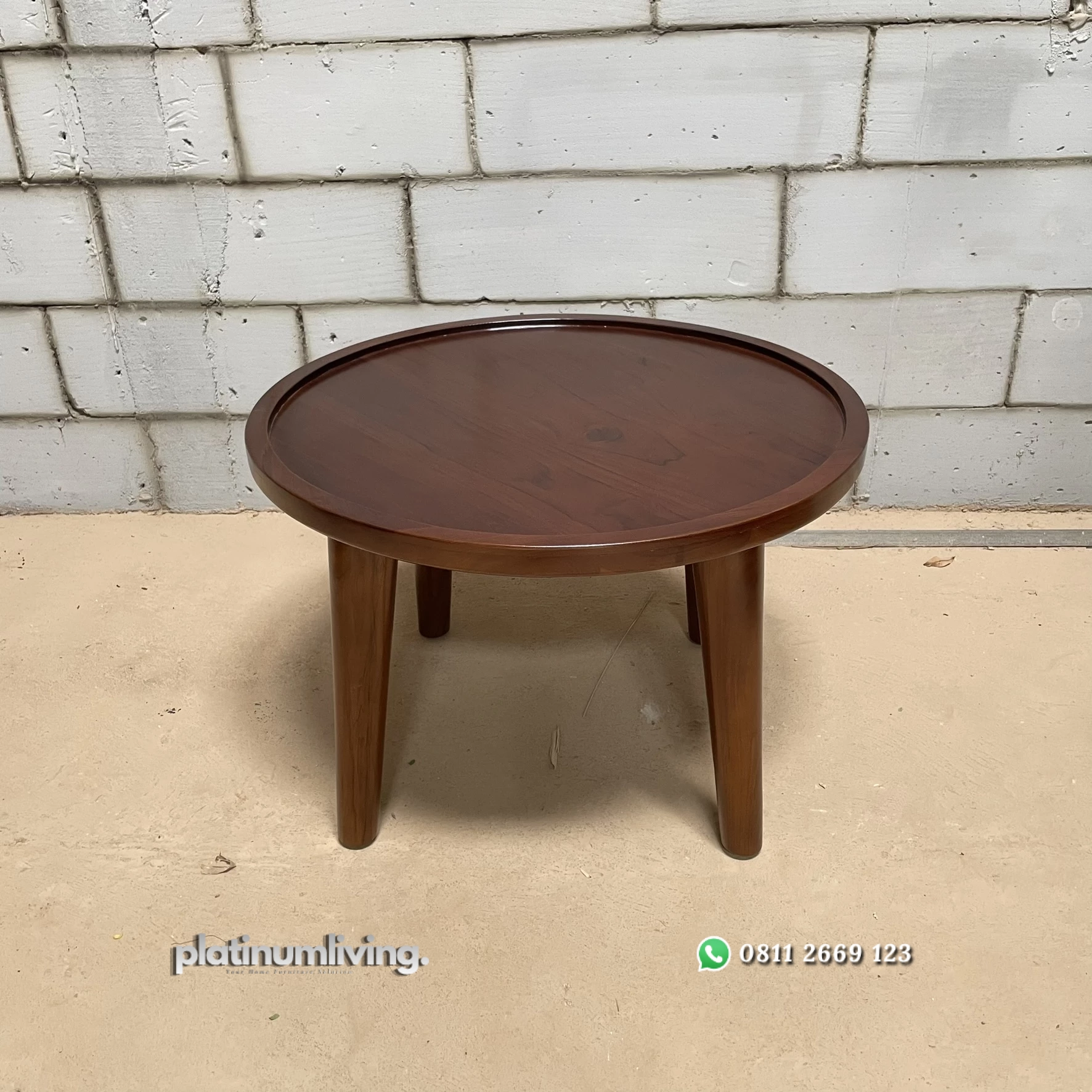 Meja Tamu Bundar Kayu Jati Minimalis (1) Meja Tamu Bundar Kayu Jati Minimalis