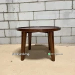 Meja Tamu Bundar Kayu Jati Minimalis - Gambar 3