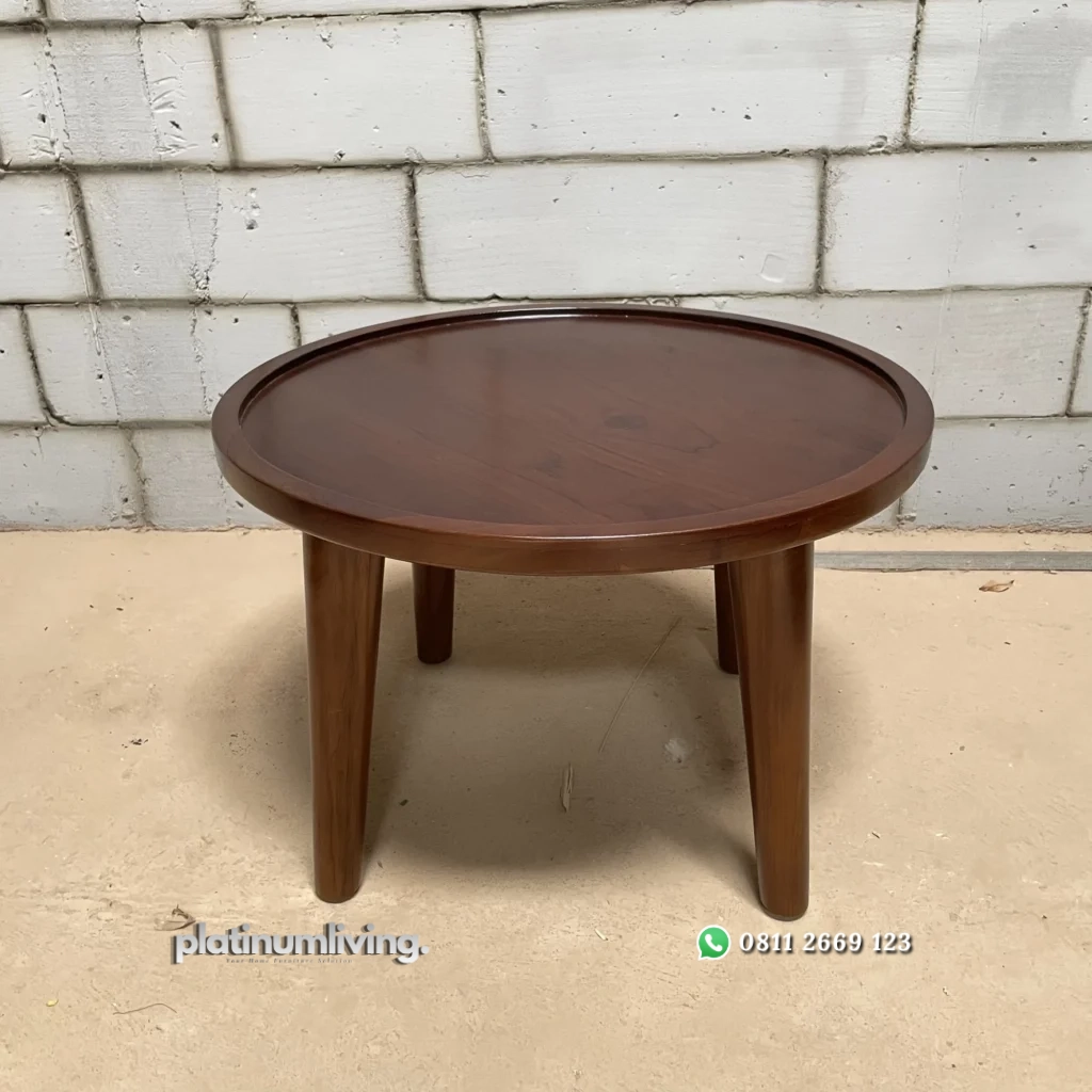 Meja Tamu Bundar Kayu Jati Minimalis 1 Meja Tamu Bundar Kayu Jati Minimalis 3