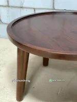 Meja Tamu Bundar Kayu Jati Minimalis - Gambar 5