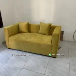 Sofa 2 Seater Minimalis Mustard Yellow - Gambar 3