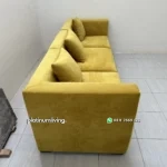 Sofa 2 Seater Minimalis Mustard Yellow - Gambar 5