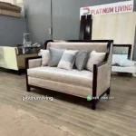 Sofa Kayu Jati Klasik Motif Jacquard - Gambar 3