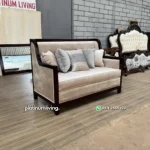 Sofa Kayu Jati Klasik Motif Jacquard - Gambar 4