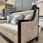 Sofa Kayu Jati Klasik Motif Jacquard - Gambar 5