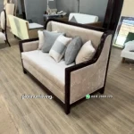 Sofa Kayu Jati Klasik Motif Jacquard - Gambar 6