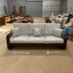 Sofa Kayu Jati Minimalis 3 Seater