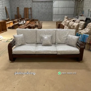 Sofa Kayu Jati Minimalis 3 Seater