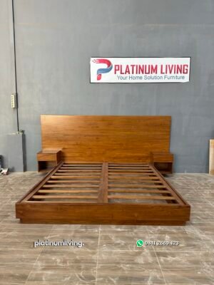 Tempat Tidur Kayu Jati Headboard Lebar