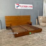 Tempat Tidur Kayu Jati Headboard Lebar - Gambar 5